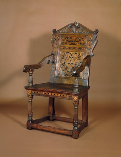 Ein Charles I Sessel, Mitte 1600er von English School