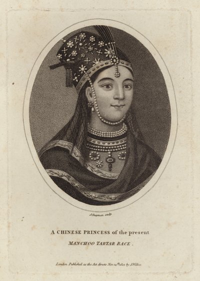 Eine chinesische Prinzessin der Gegenwart, Manchoo Tartar Rasse von English School