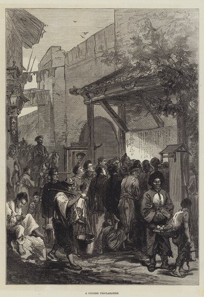 Eine chinesische Proklamation (Gravur) von English School
