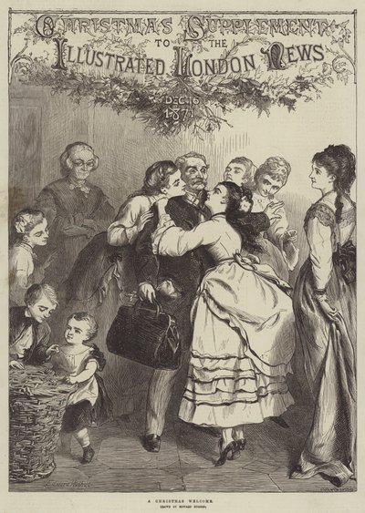 Ein Weihnachtsgruß (Gravur) von English School