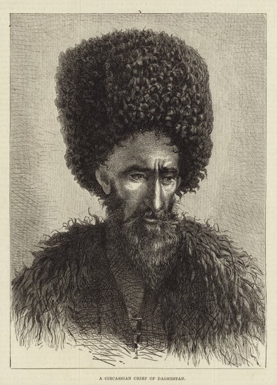 Ein tscherkessischer Häuptling von Dagestan von English School
