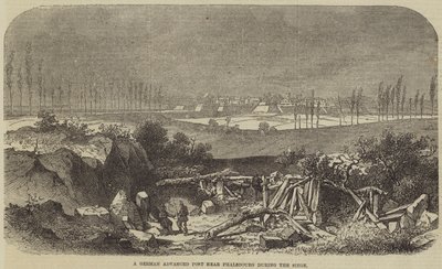 Ein deutscher Vorposten bei Phalsbourg während der Belagerung (Stich) von English School