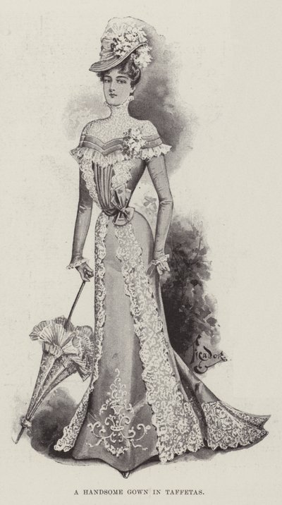 Ein hübsches Kleid aus Taft von English School