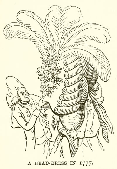 Eine Kopfbedeckung im Jahr 1777 von English School