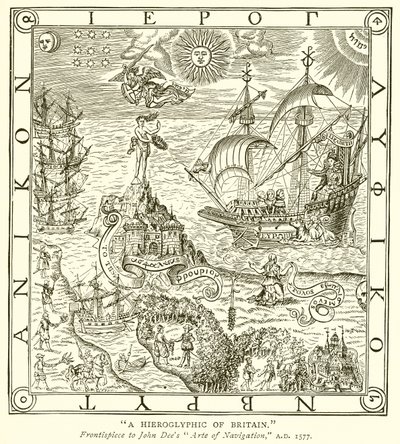 Ein Hieroglyph von Großbritannien von English School
