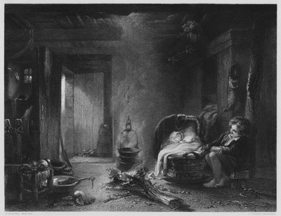 Ein Hochlandhäuschen, aus dem Bild in der Vernon Galerie (Gravur) von English School