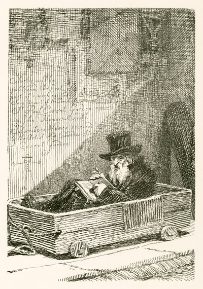 Ein jüdischer Bettler, der die Nutzung seiner Beine verloren hat von English School