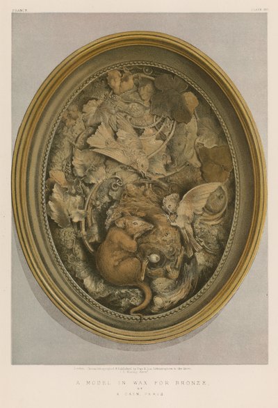 Ein Wachmodell für Bronze von A Cain, Paris von English School