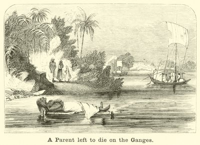Ein Elternteil, der am Ganges zum Sterben zurückgelassen wurde von English School