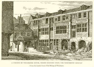 Ein Teil des Winchester-Hauses, der bis ins neunzehnte Jahrhundert überlebte von English School