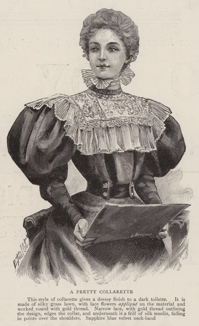 Ein hübsches Collier (Gravur) von English School