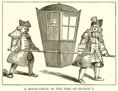 Eine Sänfte zur Zeit von George I von English School