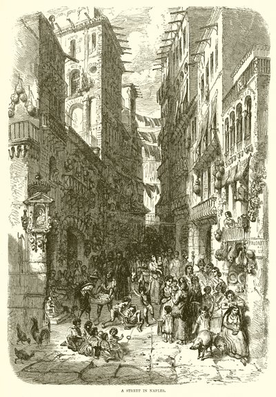 Eine Straße in Neapel von English School