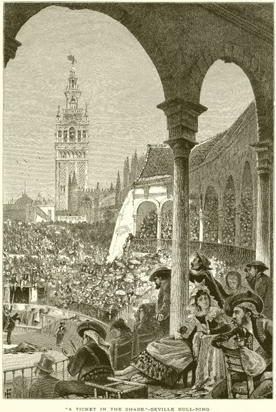 Ein Ticket im Schatten.--Stierkampfarena von Sevilla von English School