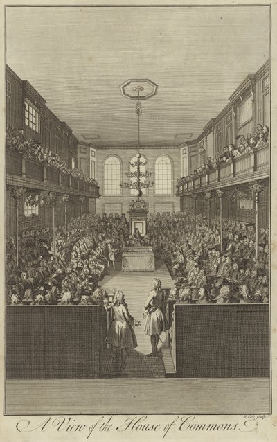 Eine Ansicht des Unterhauses, Westminster von English School