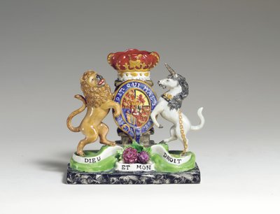 Walton Armorial Spill Vase als britisches Königswappen, ca. 1825 von English School