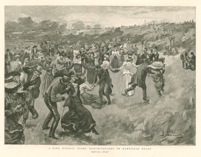 Eine Szene am Feiertag: Kiss-in-the-King auf Hampstead Heath von English School