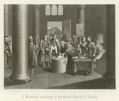 Eine Taufe nach der griechischen Kirche in Russland von English School