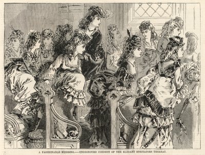 Eine modische Hochzeit; Unwürdiges Verhalten der eleganten Zuschauer von English School