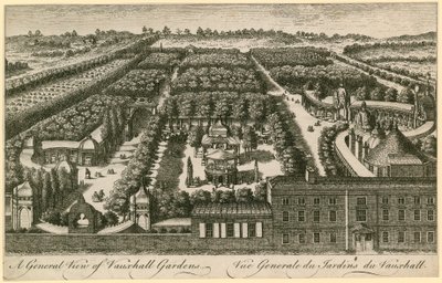 Allgemeine Ansicht der Vauxhall Gardens, London von English School