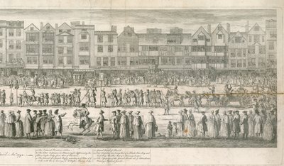 Geometrische Ansicht der großen Prozession der Scald Miserable Masons, Somerset House, London von English School