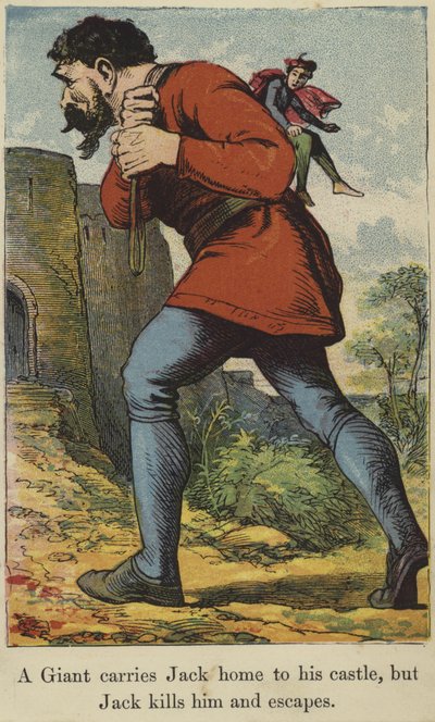 Ein Riese bringt Jack nach Hause in sein Schloss von English School