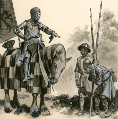 Ein Ritter in feudalen Zeiten von English School