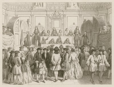 Eine Lotterie; circa 1750 von English School