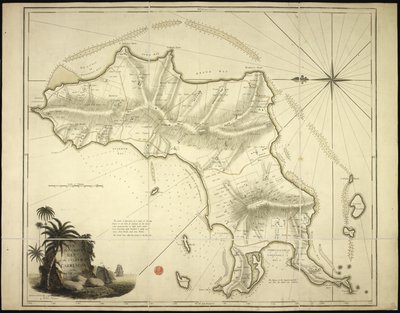 Eine neue und genaue Karte der Insel Carriacou in Westindien von English School