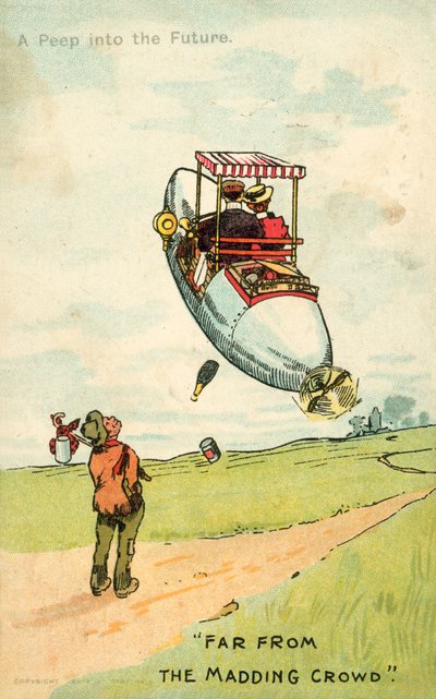 Ein Blick in die Zukunft, Weit weg von der lärmenden Menge (Farblithografie) von English School