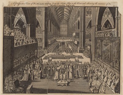 Eine Perspektive der Westminster Abbey vom Hochaltar im Westende von English School
