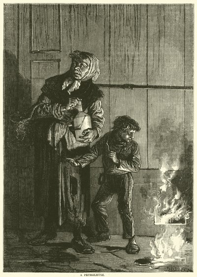 Eine Petroleuse, April 1871 von English School