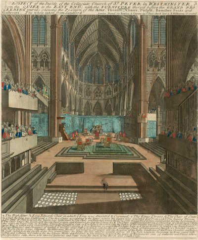 Einblick in die Kollegiatkirche St. Peter in Westminster (Westminster Abbey) von English School