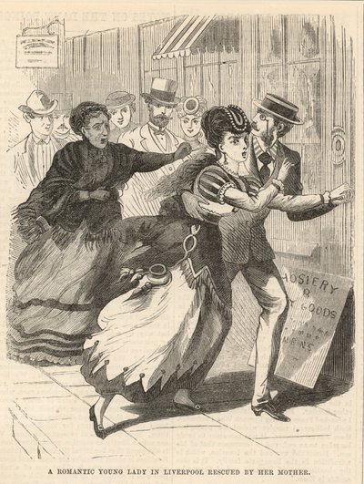 Eine romantische junge Dame in Liverpool von ihrer Mutter gerettet von English School