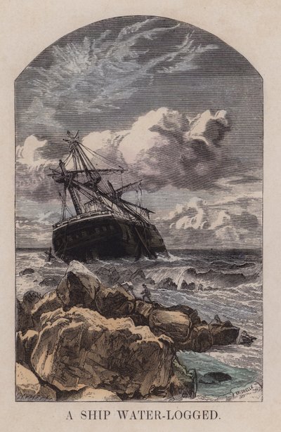 Ein wassergefülltes Schiff von English School