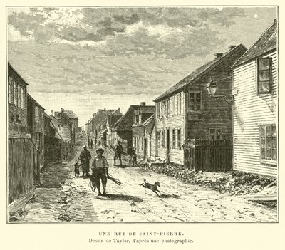 Eine Straße in Saint-Pierre, Saint Pierre und Miquelon von English School