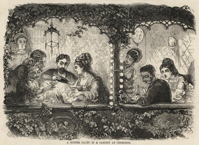 Eine Abendgesellschaft in einem Kabinett in Cremorne von English School