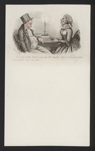 "Ein sehr hübsches Bild, das Sie abgeben, Herr Caudle. Oh, ich wünschte, Sie könnten sich selbst sehen, wie ich Sie sehe" von English School