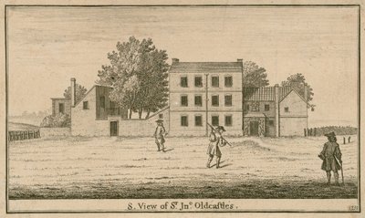 Ansicht der Sir John Oldcastle Tavern und Garten, in Cold Bath Fields von English School