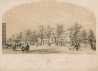Eine Ansicht des St. Peters Hospital, Newington Street, Southwark von English School