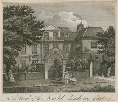 Ansicht der Marineakademie in Chelsea von English School