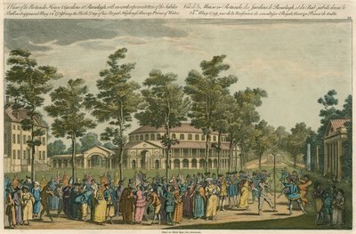 Ein Blick auf das Rotunda-Haus und die Gärten in Ranelagh, London von English School
