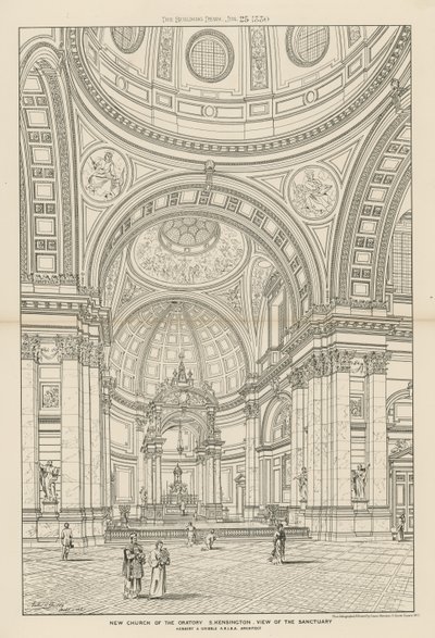 Ein Blick auf das Heiligtum in der neuen Kirche des Oratoriums von English School