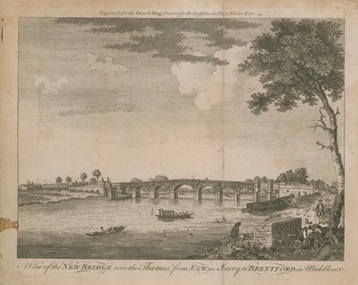 Ansicht der neuen Brücke über die Themse von English School