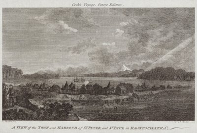 Ansicht der Stadt und des Hafens von St. Peter und St. Paul in Kamtschatka von English School
