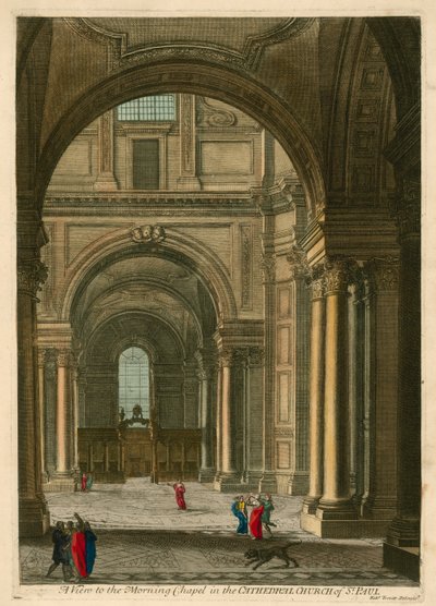 Ansicht der Morgenkapelle in der Kathedrale von St. Paul, London von English School