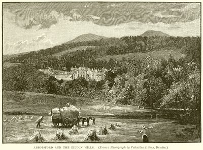 Abbotsford und die Eildon Hills von English School