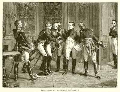 Abdankung von Napoleon Bonaparte von English School