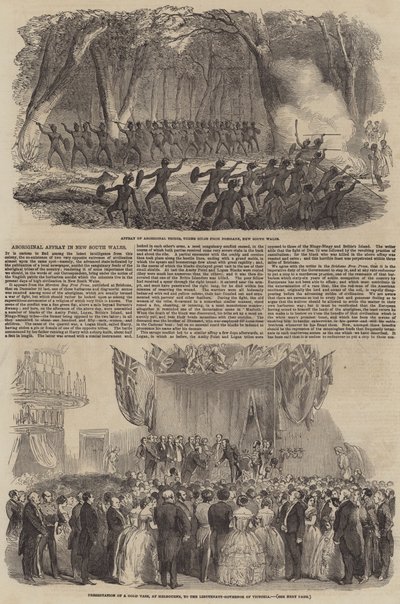 Aborigines-Kampf in New South Wales von English School