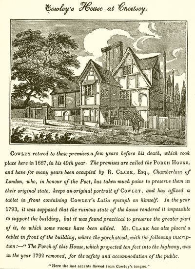 Abraham Cowleys Haus in Chertsey von English School